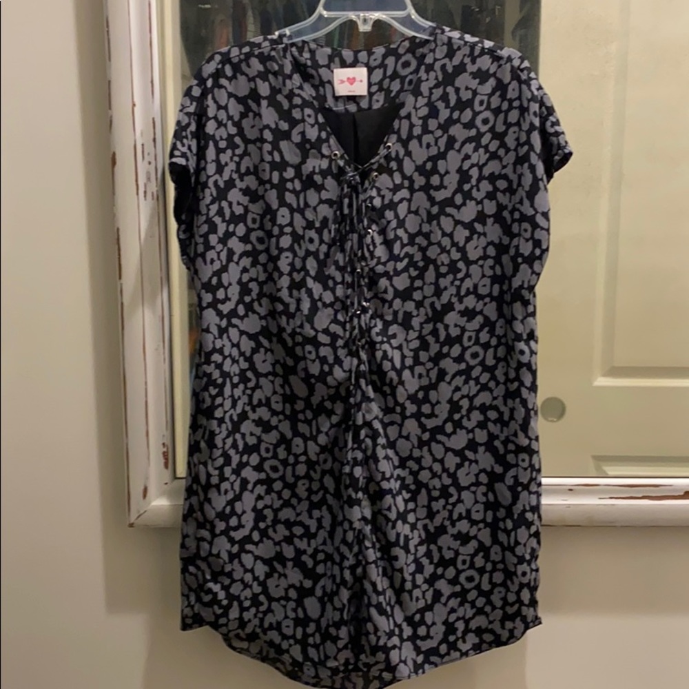 Buddy Love Leopard Print Lace Up Dress